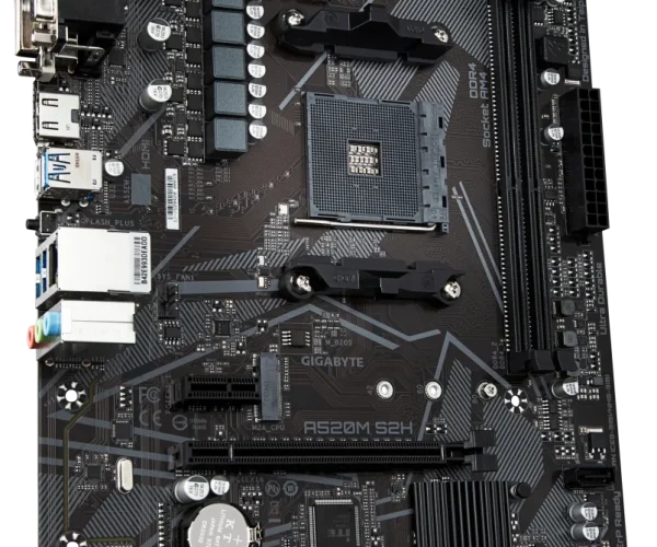 GIGABYTE Motherboard AMD A520M-S2H  for 3rd/4th/5th Generation AMD Ryzen™ processors; 2x Dual DDR4; 1x M2; HDMI; DVI; VGA.