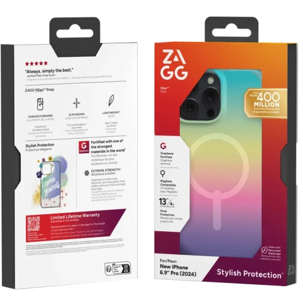 ZAGG Cases Milan Snap Apple  iP16 Pro Max  Iridescent