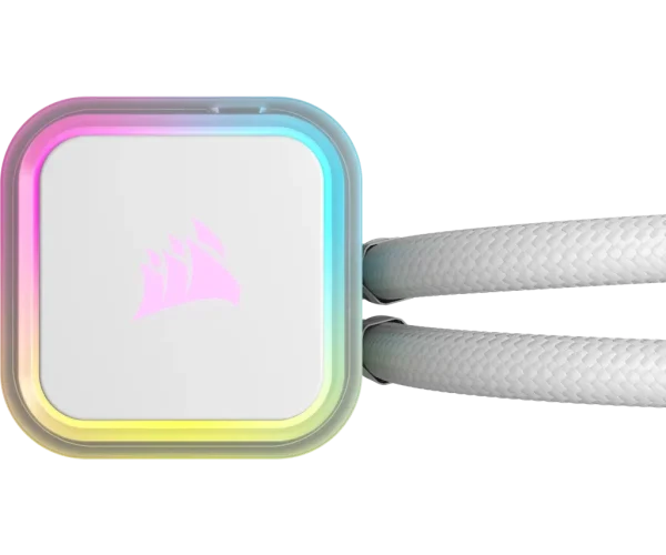Corsair iCUE H100i ELITE RGB 240mm Liquid CPU Cooler - White AMD: AM5; AM4; sTRX4; sTR5 | Intel LGA: 1700/1851; 1200; 115X; 2066