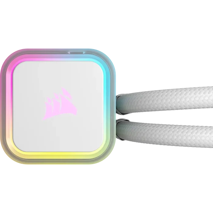 Corsair iCUE H100i ELITE RGB 240mm Liquid CPU Cooler - White AMD: AM5; AM4; sTRX4; sTR5 | Intel LGA: 1700/1851; 1200; 115X; 2066