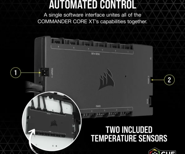 Corsair iCUE Commander CORE XT - Digital Fan Speed and RGB Lighting Controller.  6x Fan; 6x RGB