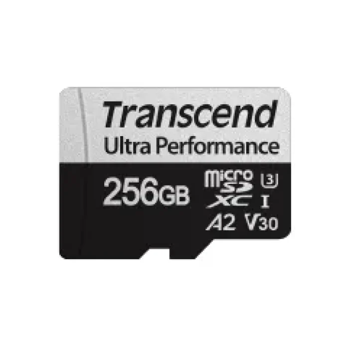 TRANSCEND 340S 256GB ULTRA PERFROMANCE MICRO SD UHS-I  U3 V30 A2 C10 - READ 160 MB/S - WRITE 125MB/S - WITH SD ADPTOR