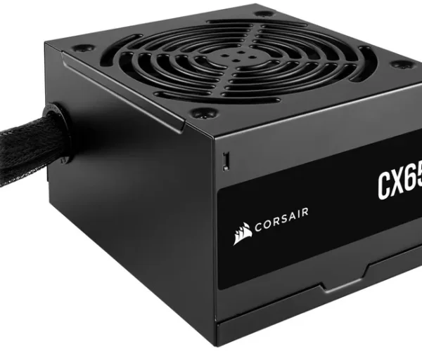 Corsair CX650 — 650 Watt 80 PLUS Bronze; 5yr Warranty; ATX (1); EPS (1); PCI-E (2); 4-Pin Peripheral (2); SATA (3).