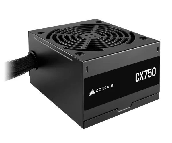Corsair CX750 — 750 Watt 80 PLUS® Bronze; 5yr Warranty; ATX (1); EPS (1); PCI-E (2); 4-Pin Peripheral (2); SATA (3)