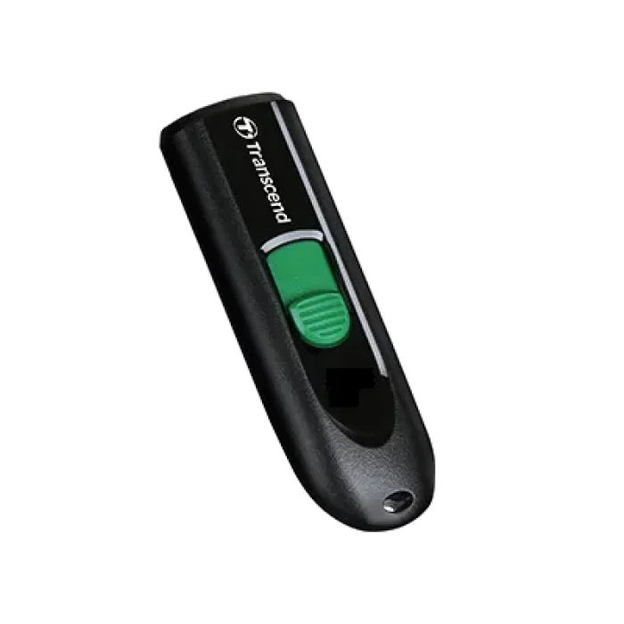 TRANSCEND 64GB JF790 USB C (5Gpbs) CAPLESS FLASH DRIVE - BLACK AND GREEN