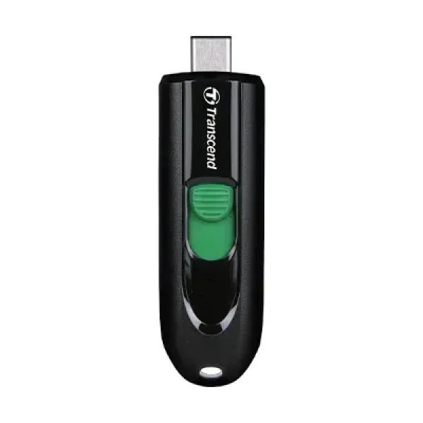 TRANSCEND 64GB JF790 USB C (5Gpbs) CAPLESS FLASH DRIVE - BLACK AND GREEN