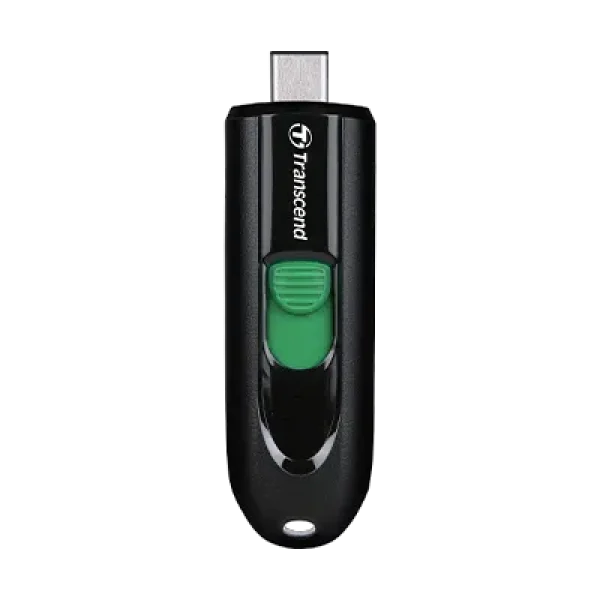 TRANSCEND 128GB JF790C USB C (5Gpbs) CAPLESS FLASH DRIVE - BLACK AND GREEN