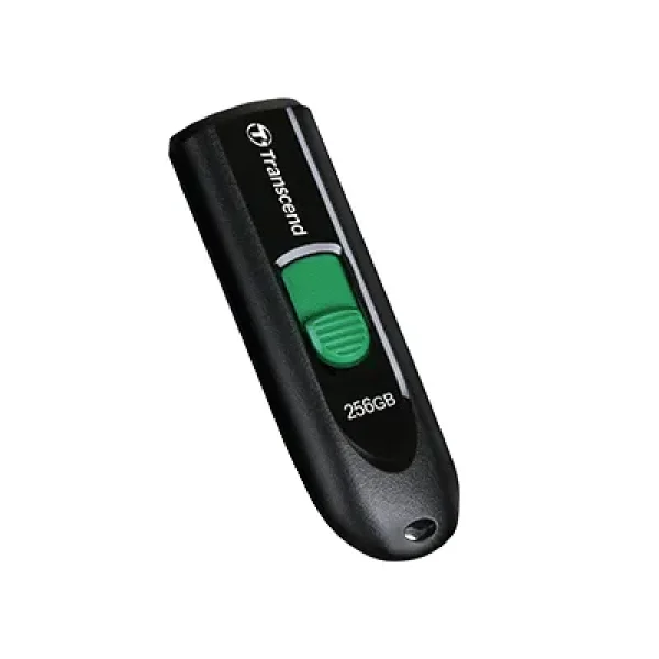 TRANSCEND 256GB JF790C USB C (5Gpbs) CAPLESS FLASH DRIVE - BLACK AND GREEN