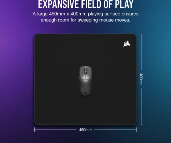 Corsair MM500 v2 Hybrid Cloth Gaming Mouse Pad - Large; Black; 450mm x 400mm