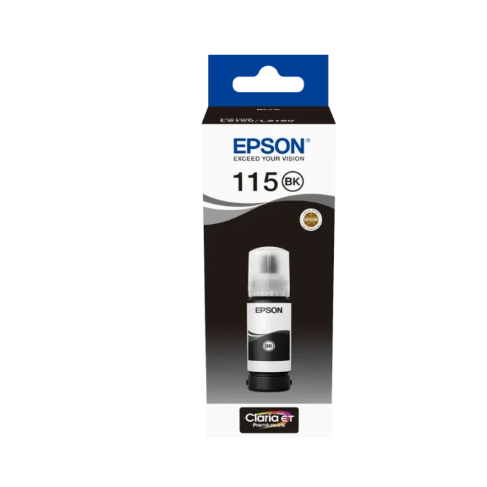 Epson 115 EcoTank Pigment Black ink bottle (70 ml). 6200 pages @ 5% coverage