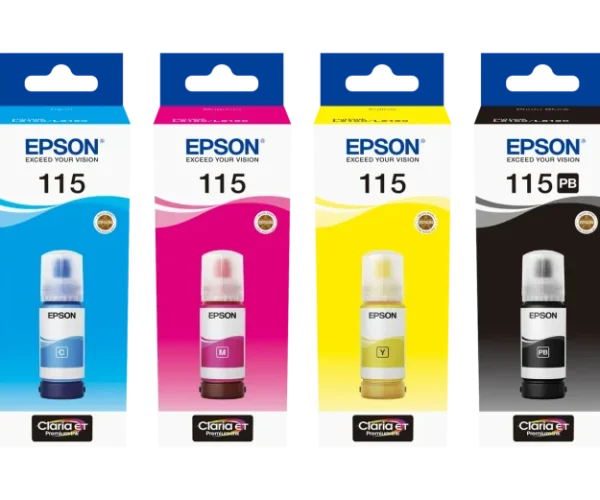 Epson 115 EcoTank Yellow ink bottle (70 ml). 6200 pages @ 5% coverage