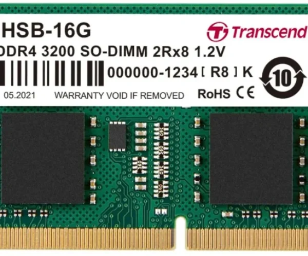TRANSCEND JET MEMORY 16GB DDR4-3200 NOTEBOOK SO-DIMM 2RX8 CL22