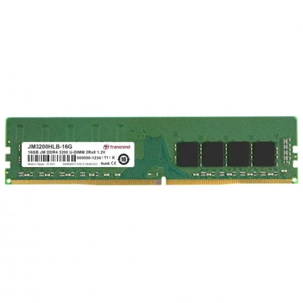 TRANSCEND JET MEMORY 16GB DDR4-3200 DESKTOP U-DIMM 2RX8 CL22