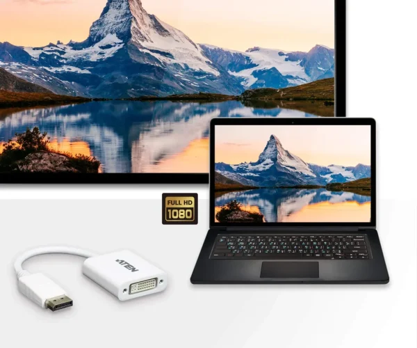 ATEN DisplayPort to DVI Adapter (DVI-I).
