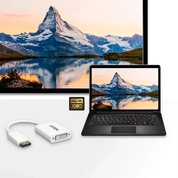 ATEN DisplayPort to DVI Adapter (DVI-I).