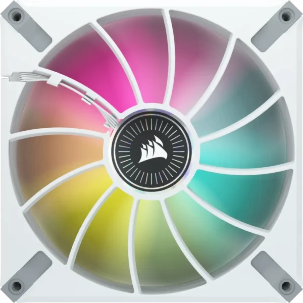 Corsair ML140 140mm PWM 400 - 2000 RPM Premium Magnetic Levitation Fan; Dual Pack With Lighting Node Core - White