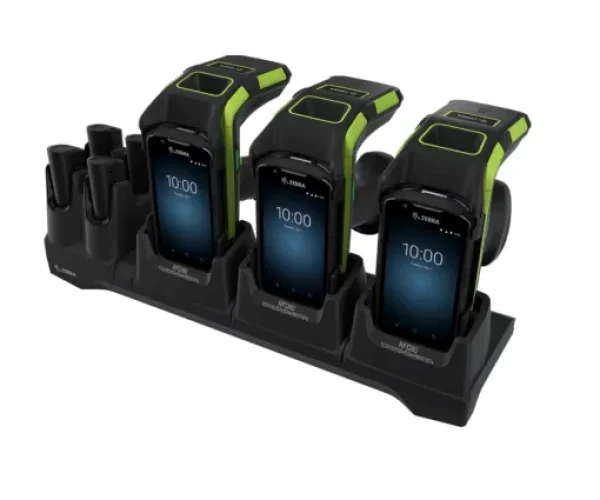 Zebra RFD40; 3 Device Slots/4 Toaster Slots; Charge Only Cradle with support for TC51/52/52x/52ax/56/57/57x. Requires Power Supp