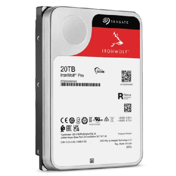 Seagate Ironwolf Pro ST2000NT001 20TB 3.5'' HDD NAS Drives 7200 RPM; SATA 6GB/s Interface; 256MB Cache;550TB/Year; Unlimited Bay