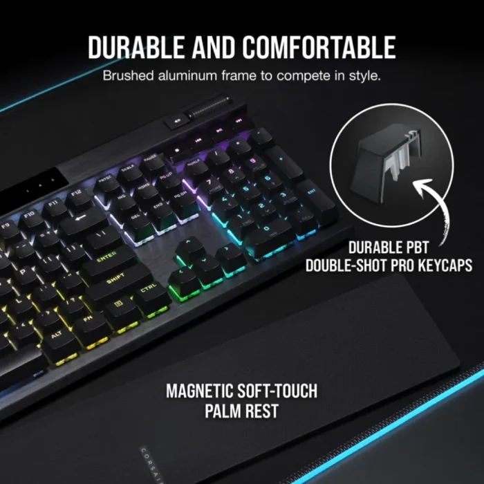 Corsair K70 RGB PRO Mechanical Gaming Keyboard - CHERRY MX SPEED Silver Keyswitches - Black