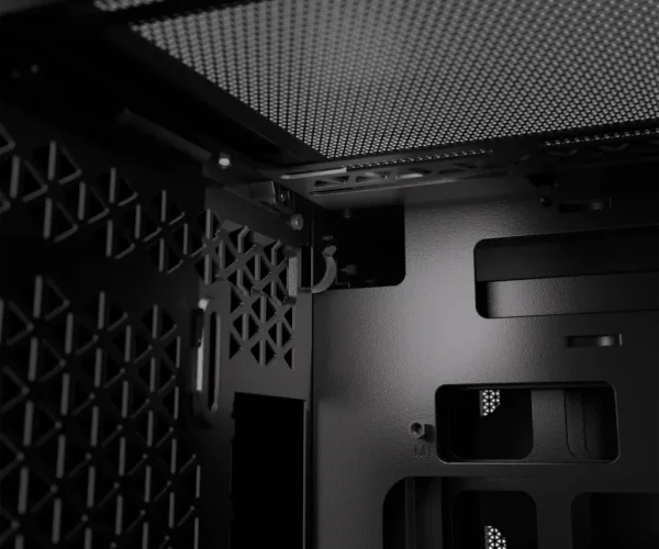 2500D Airflow Black Mid-Tower Dual Chamber PC Case; 2x 3.5'' |  2x 2.5'' Drive Bays; Up to 360mm Radiator compatible
