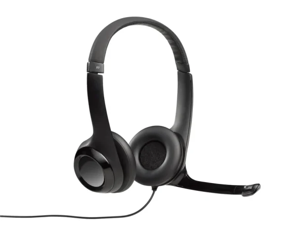 981-000406 - Logitech Headset H390 Black USB-A Stereo Internet headset adjustable headband Noise cancelling rotating microphone
