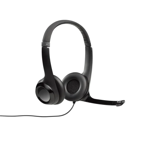 981-000406 - Logitech Headset H390 Black USB-A Stereo Internet headset adjustable headband Noise cancelling rotating microphone