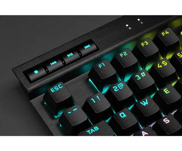 Corsair K70 RGB TKL Optical-Mechanical Gaming Keyboard; Backlit RGB LED; CORSAIR OPX Keyswitches; Black