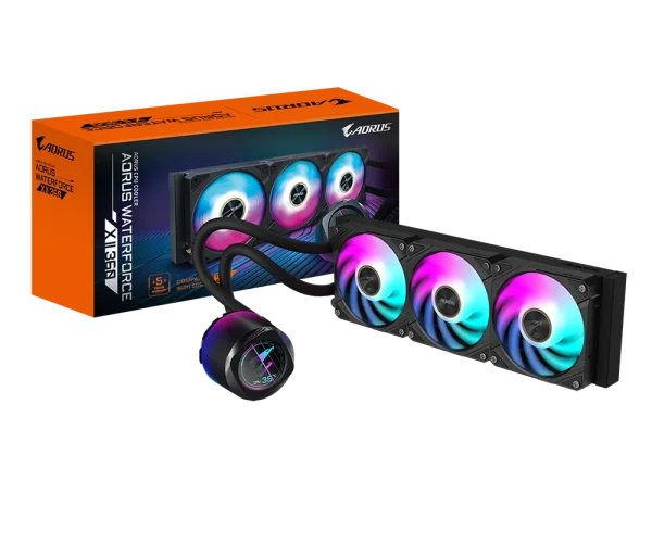 GIGABYTE AORUS WATERFORCE X II 360 360mm cooler; Intel 115x;1200;1700;1851 / AMD TR4; AM5; AM4; sTR5