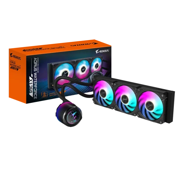 GIGABYTE AORUS WATERFORCE X II 360 360mm cooler; Intel 115x;1200;1700;1851 / AMD TR4; AM5; AM4; sTR5