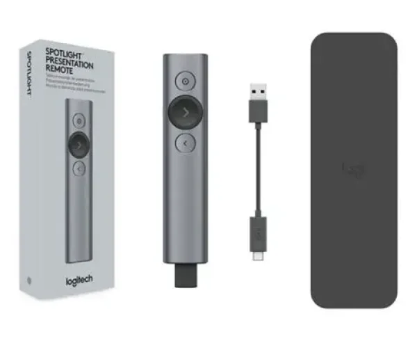 LOGI Spotlight 910-004861 Presentation Remote - SLATE - 2.4GHZ/BT - N/A - EMEA - LOGI