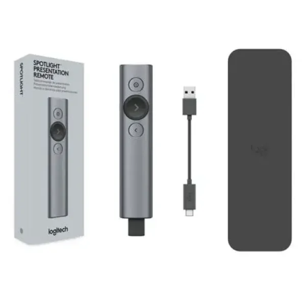 LOGI Spotlight 910-004861 Presentation Remote - SLATE - 2.4GHZ/BT - N/A - EMEA - LOGI