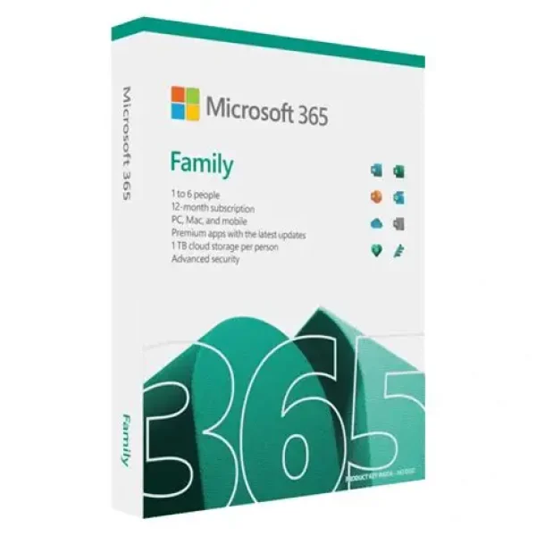 Microsoft 365 Family  Africa Only Medialess  1 Year Subscription - Minimum OS: Windows 10 - EP2-36885
