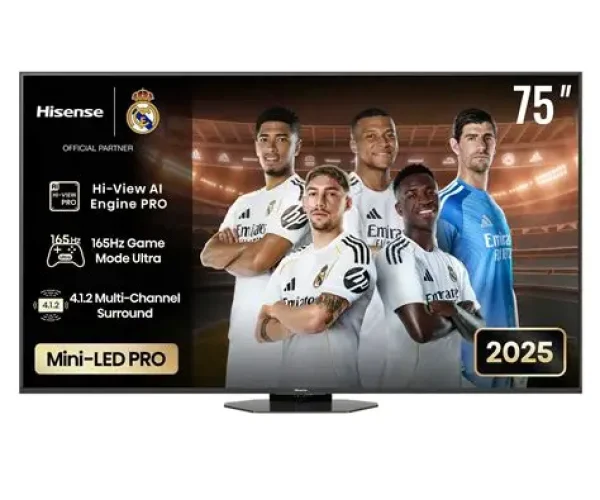 HISENSE LEDN75U8Q Mini LED Pro QLED 165hz 4k Smart 75''