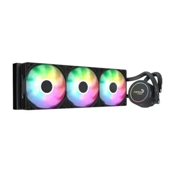 Aerocol Abyss L360 Black with digital display - 360mm ARGB Liquid Cooler - Intel LGA1851/LGA1700   - AMD AM4/AM5.