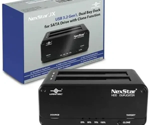 NexStar JX; USB 3.2 Gen1; Dual Bay Dock for SATA Drive with Clone Function