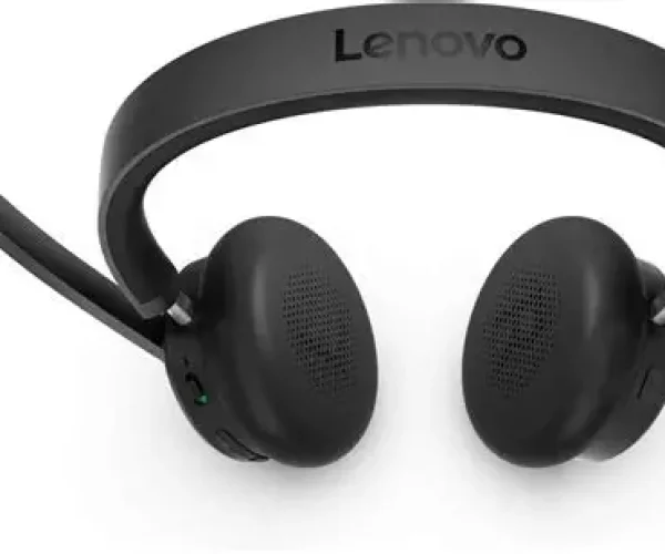 LENOVO Dual-Mode Wireless ANC Headset 6550|BT 5.3|Wireless USB-C Receiver|Noise Cancellation|Travel Pouch | 3yr Carry In