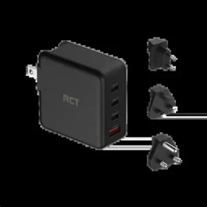 RCT 100W GaN fast charging travel kit - Travel adapter + (EU+UK+SA) Plug and cable