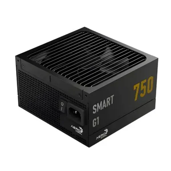Aerocool SMART G1 Gold 750W PSU - ATX 3.1 PCIe5.1 - ATX 24 PIN; 2x 4+4PIN CPU/2x CPU 8PIN; 12x SATA; 2x PATA; 3x PCIe 6+2PIN; 1x