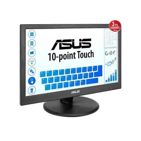 ASUS VT169HE|Touch|15.6''|FHD|PSS|60Hz|AR16:9|5ms - GTG|220 NITS|1000:1|VA (H170/V170)-|1XVGA|1xHDMI|Vesa WM|