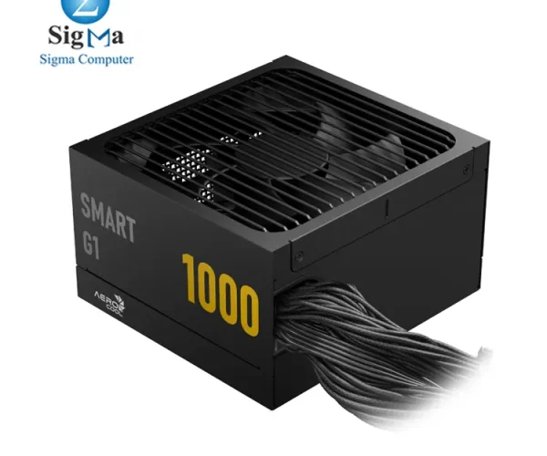 Aerocool SMART G1 Gold 1000W PSU - ATX 3.1 PCIe5.1 - ATX 24 PIN; 2x 4+4PIN CPU/2x CPU 8PIN; 12x SATA; 2x PATA; 2x PCIe 6+2PIN; 1
