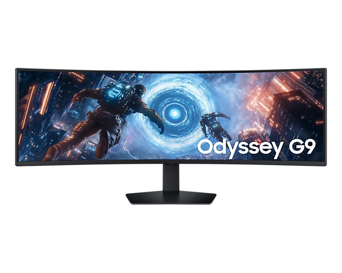 SAMSUNG LS49FG910E 49'' Odyssey G9 G91F DQHD Gaming Monitor; Borderless; 144Hz; 1000R; 5120x1440; GTG 1ms; HDR600; HAS; HDR 10 +
