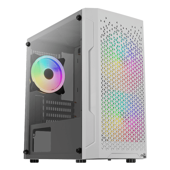 Aerocool B509A Black Mid tower case - Includes 120mm ARGB Fan x 6 - ATX - 5x 2.5'' or 3x3.5'' - 360mm Radiator.