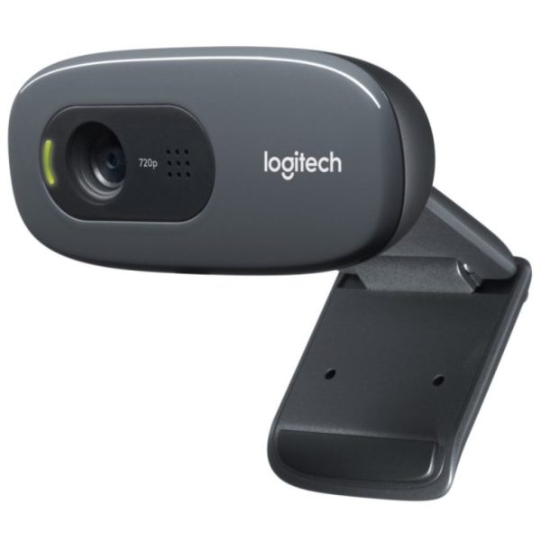 Logitech Webcam C270 HD Still 3MP HD Video Built in Mic Auto focus Grey USB-A