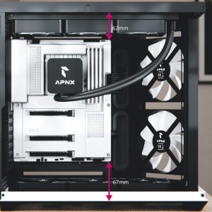 Aerocool APNX V1 premium Black mid-tower ATX case - Supports up to 10 fans - 6x2.5'' or 2x 3.5'' - 360mm radiator