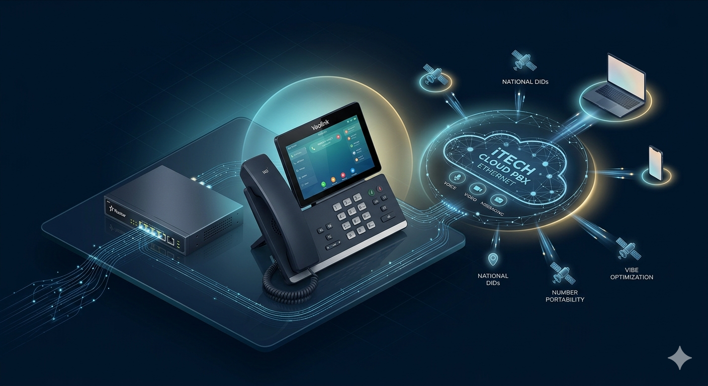 iTech Cloud PBX Base44 Hardware Ecosystem and Network Infrastructure