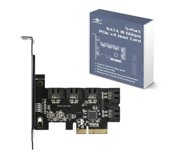 Vantec 5-Port SATA III 6Gbps PCIe x4 Host Card