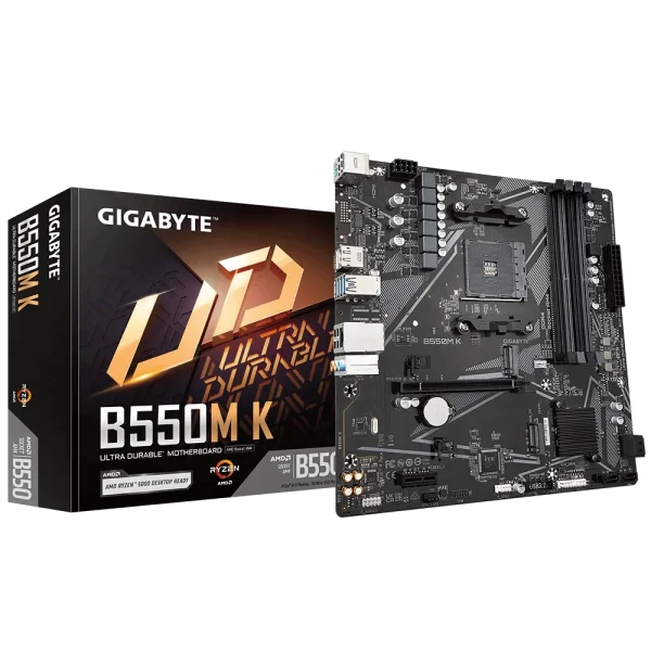 GIGABYTE AMD B550 Chipset for AMD AM4; 4x Dual DDR4; 2x M2; HDMI; DP; mATX