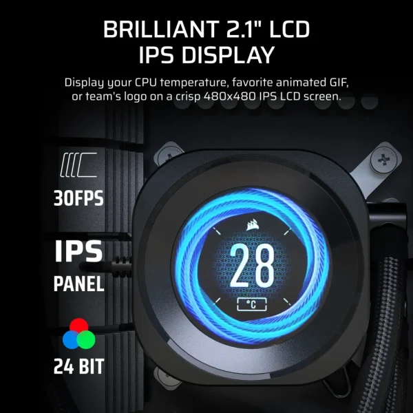 NAUTILUS 240 RS LCD Liquid CPU Cooler – 2.1'''' IPS LCD Screen – RS120 Fans – 240 mm Radiator – LGA 1851/1700;
AMD® AM5/AM4 -