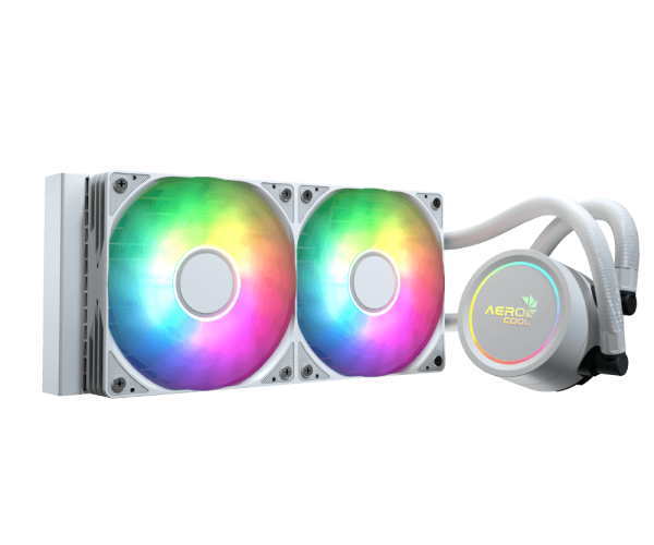 Aerocol Abyss L240 White - 240mm ARGB Liquid Cooler - Intel LGA1851/LGA1700   - AMD AM4/AM5.