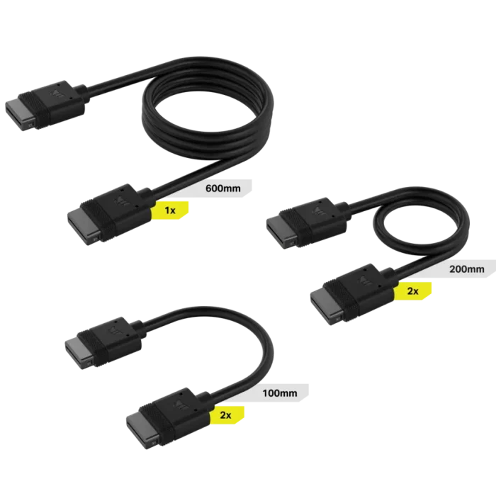 Corsair iCUE LINK Cable Kit with Straight connectors; Black